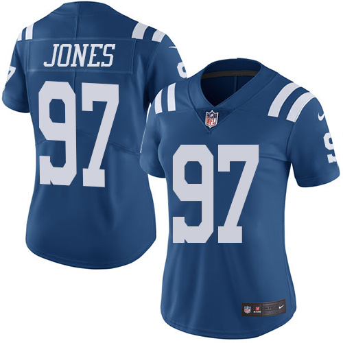 Women's Limited Arthur Jones Nike Jersey Royal Blue - #97 Rush NFL Indianapolis Colts